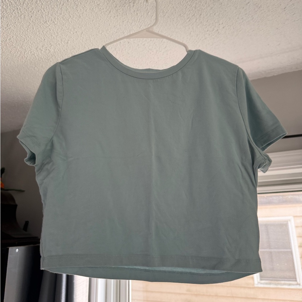 Wild Fable Green Boxy Crop T-Shirt